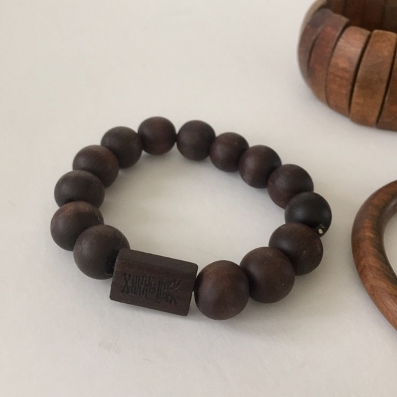 Vintage, Wood Bangle Set - Picture 3 of 5